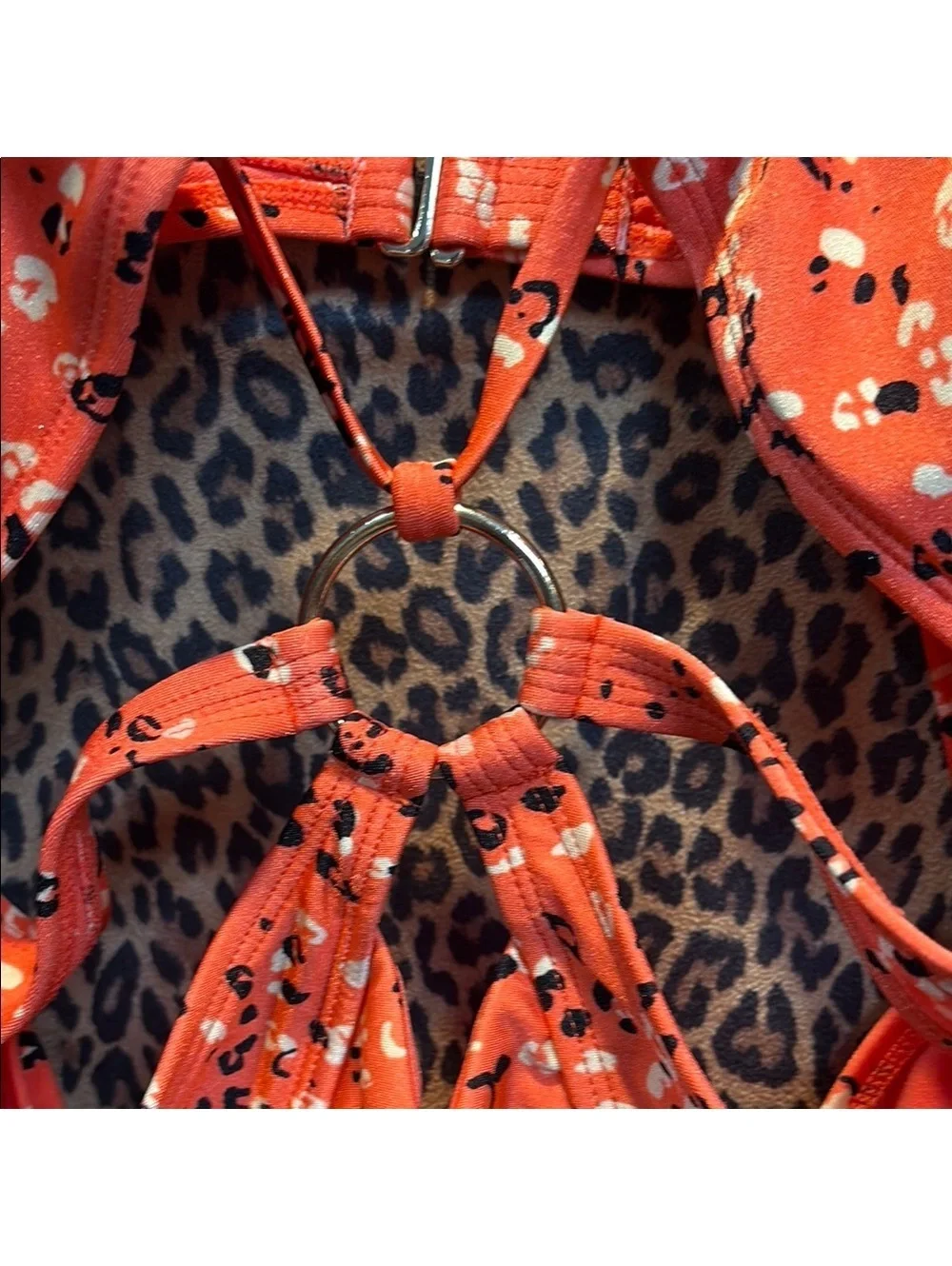 California Sunshine Orange Floral Swimsuit | Size XL
